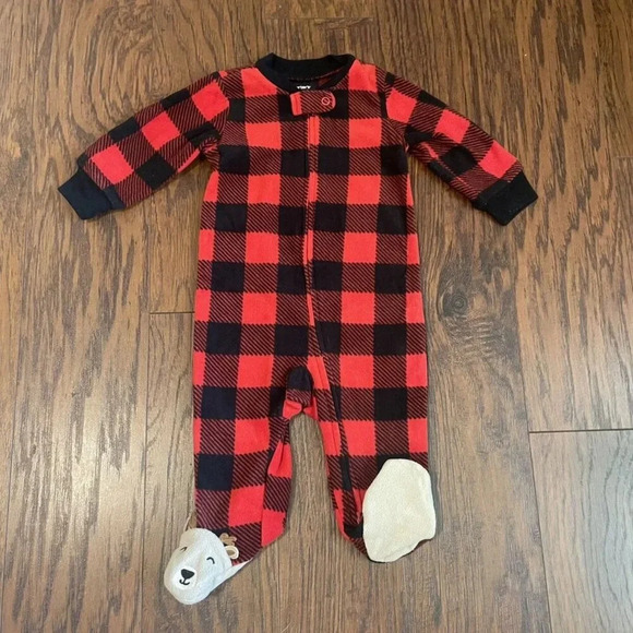 Carter's 6 Months Christmas Footed Pajamas 2 Pack With Santa & Reindeer - Picture 2 of 10